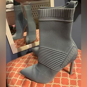 Steve Madden blue bedazzled booties